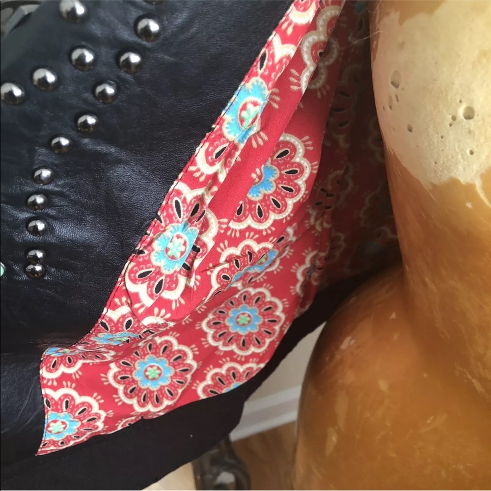 Tasha Polizzi Vest leather, studs, turquoise - Picture 4 of 5